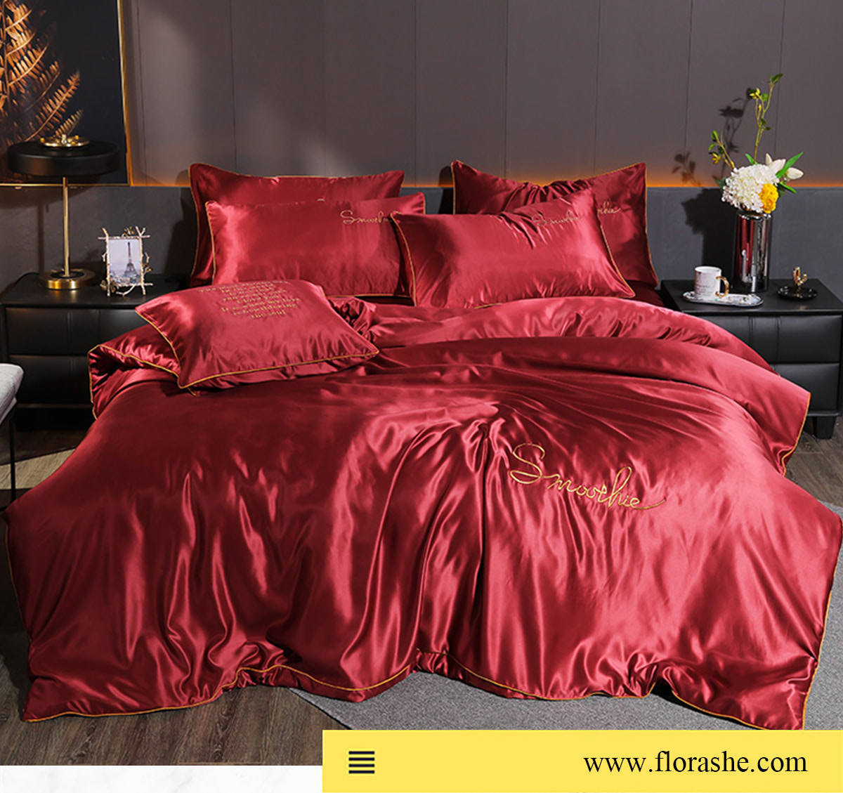 Sexy-Solid-Color-Silky-Satin-Duvet-Cover-Bedding-Set-4-Pcs11