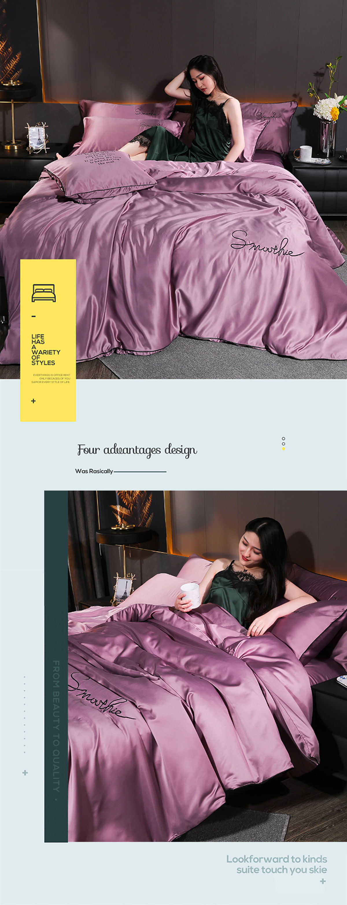 Sexy-Solid-Color-Silky-Satin-Duvet-Cover-Bedding-Set-4-Pcs19