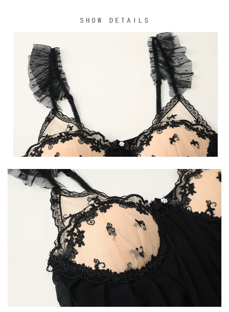 Sheer-Mesh-See-Through-Tulle-Built-in-Pad-Camisole-and-Shorts-Sleepwear-Set12