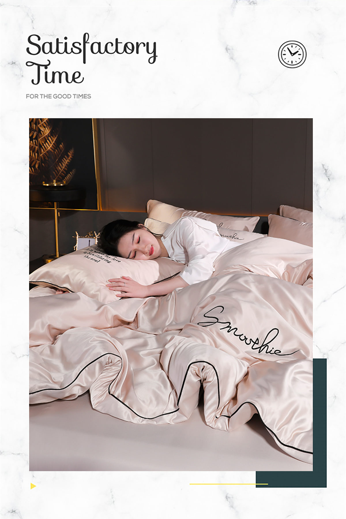 Silky-Satin-Duvet-Cover-Flat-Sheet-Pillowcase-Bedding-4Pcs-Set24
