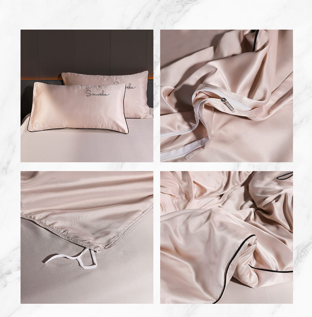Silky-Satin-Duvet-Cover-Flat-Sheet-Pillowcase-Bedding-4Pcs-Set28
