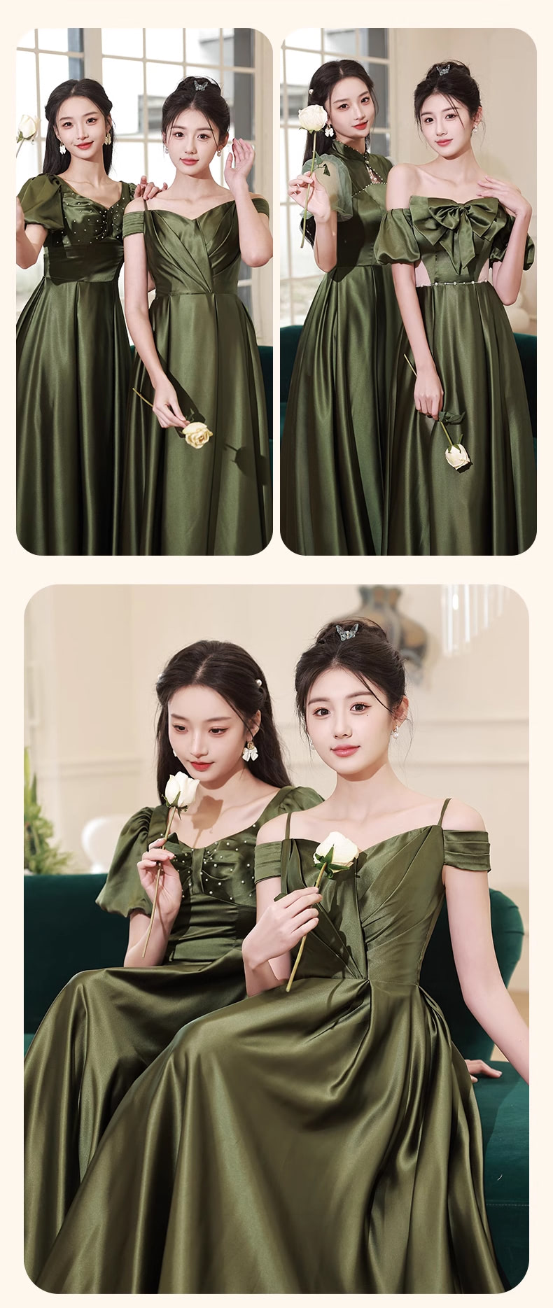 Simple-Ladies-Emerald-Green-Satin-Bridesmaid-Dress-Evening-Gown12