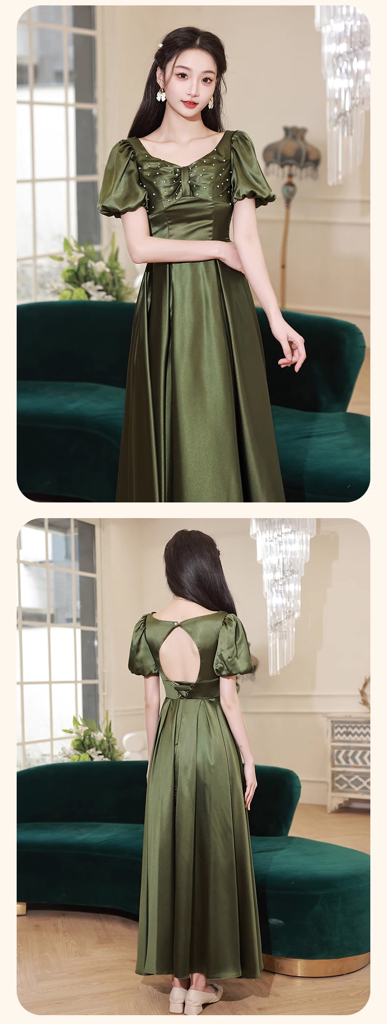 Simple-Ladies-Emerald-Green-Satin-Bridesmaid-Dress-Evening-Gown16