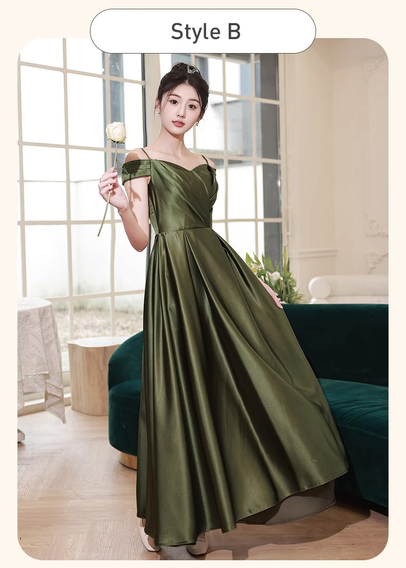 Simple-Ladies-Emerald-Green-Satin-Bridesmaid-Dress-Evening-Gown17