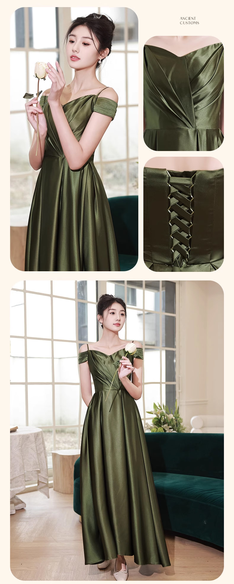 Simple-Ladies-Emerald-Green-Satin-Bridesmaid-Dress-Evening-Gown18