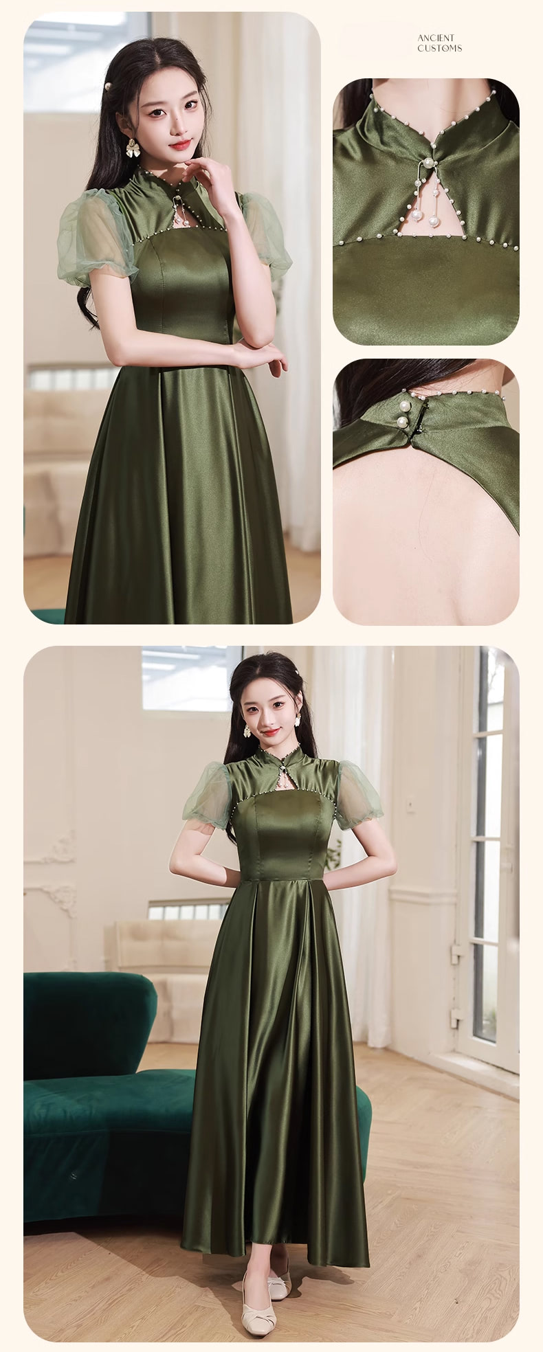 Simple-Ladies-Emerald-Green-Satin-Bridesmaid-Dress-Evening-Gown21