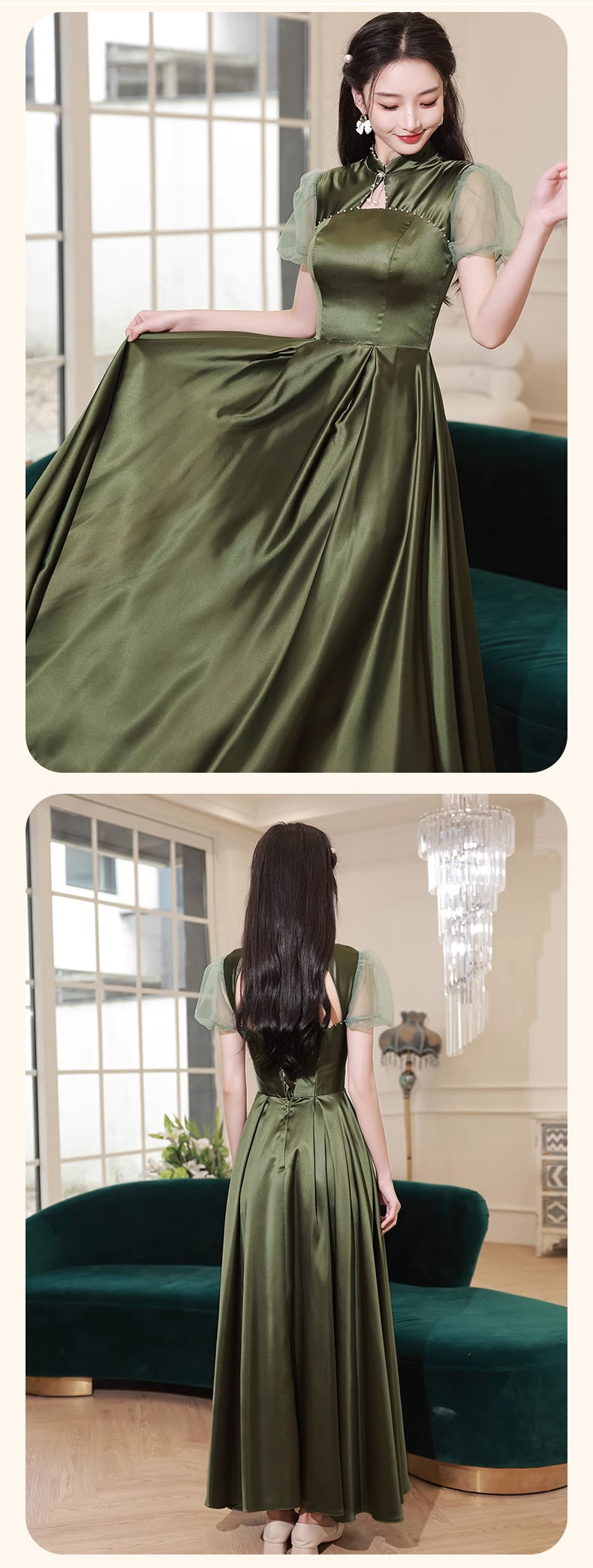 Simple-Ladies-Emerald-Green-Satin-Bridesmaid-Dress-Evening-Gown22