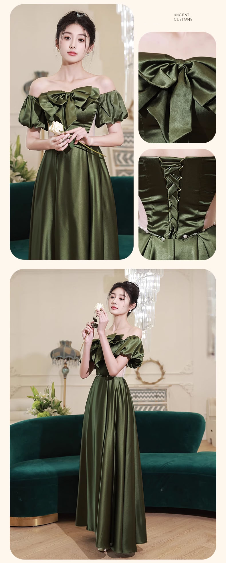 Simple-Ladies-Emerald-Green-Satin-Bridesmaid-Dress-Evening-Gown24