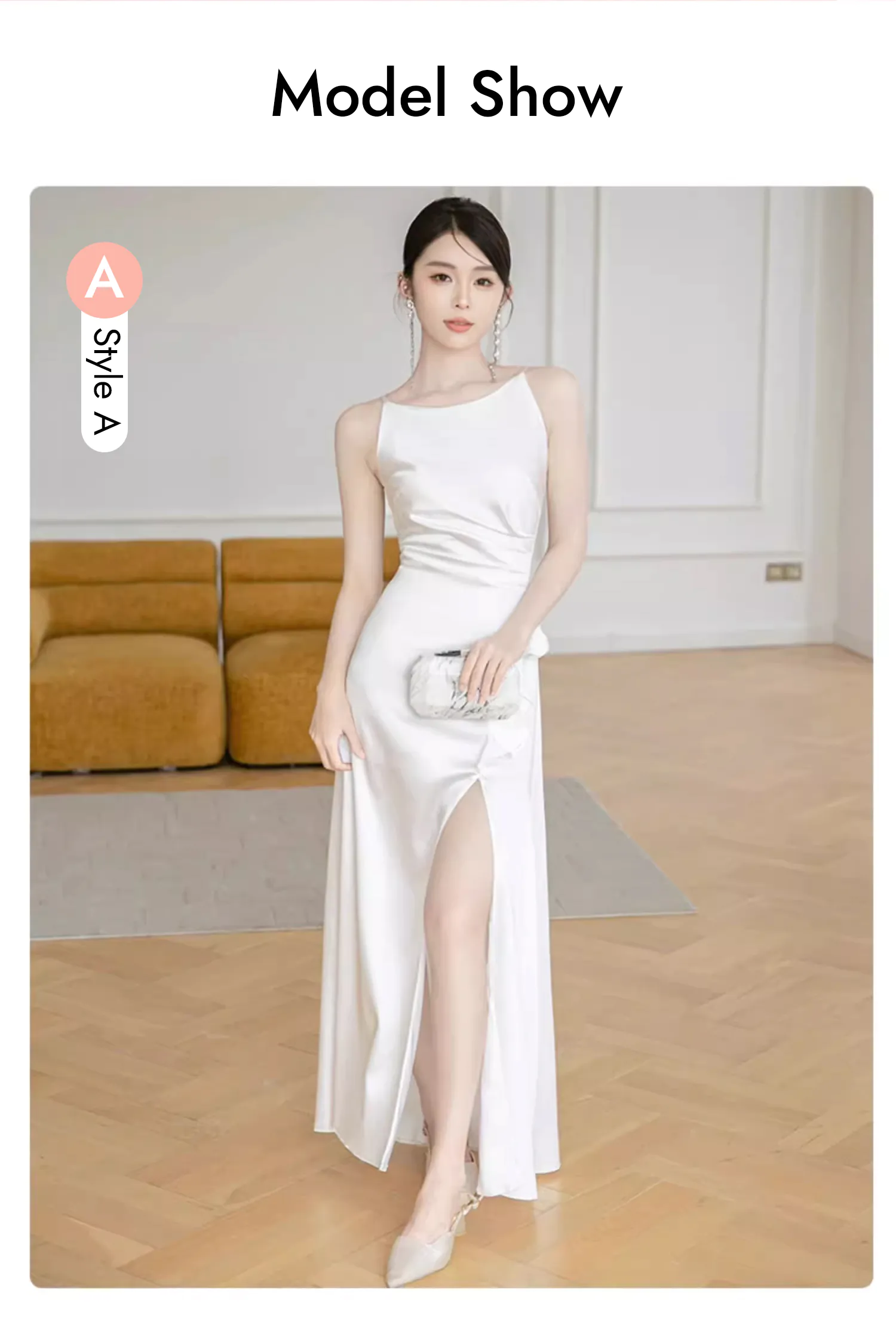 Simple-White-Satin-Formal-Bridesmaid-Wedding-Party-Dress-Evening-Gown13