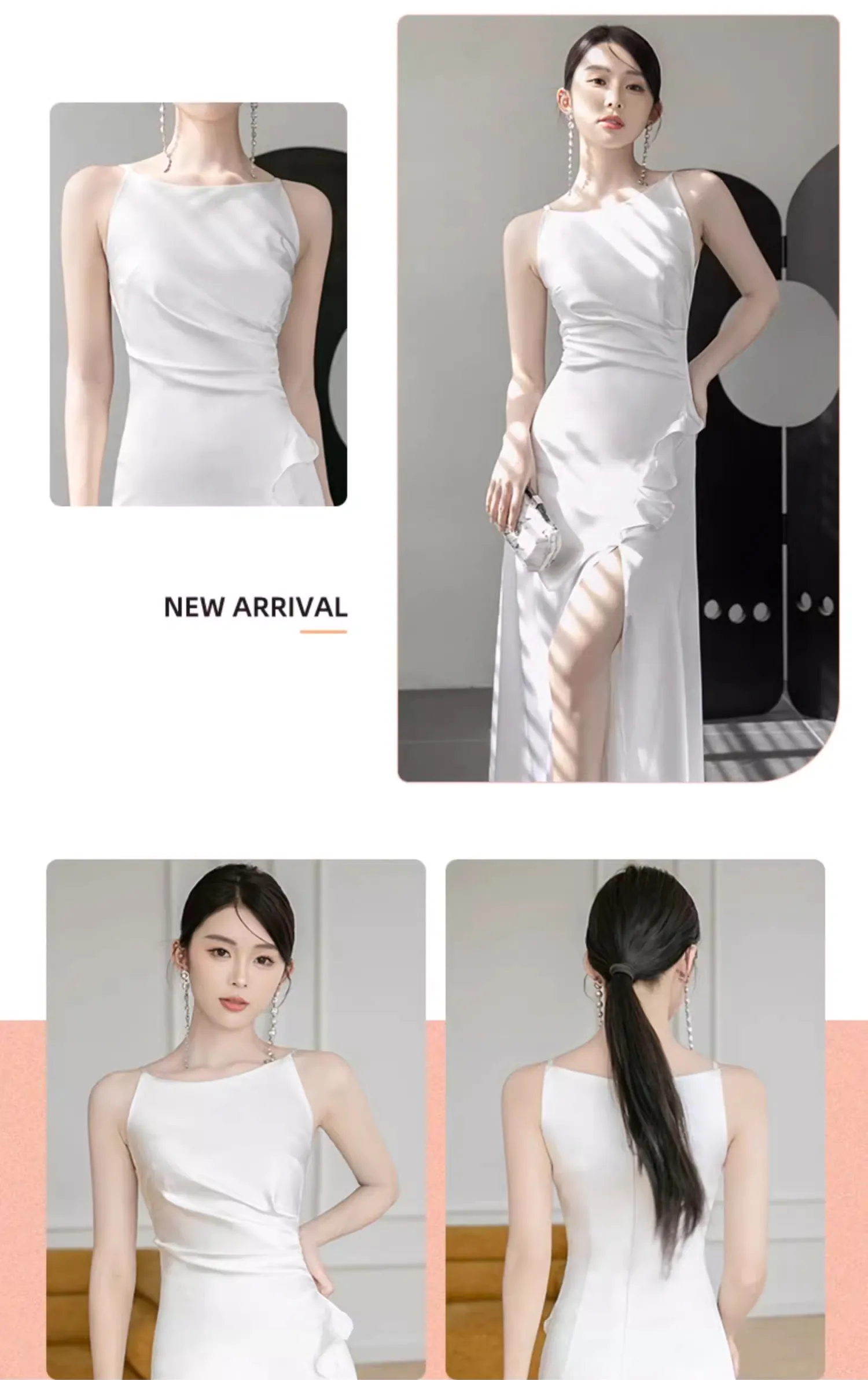 Simple-White-Satin-Formal-Bridesmaid-Wedding-Party-Dress-Evening-Gown15