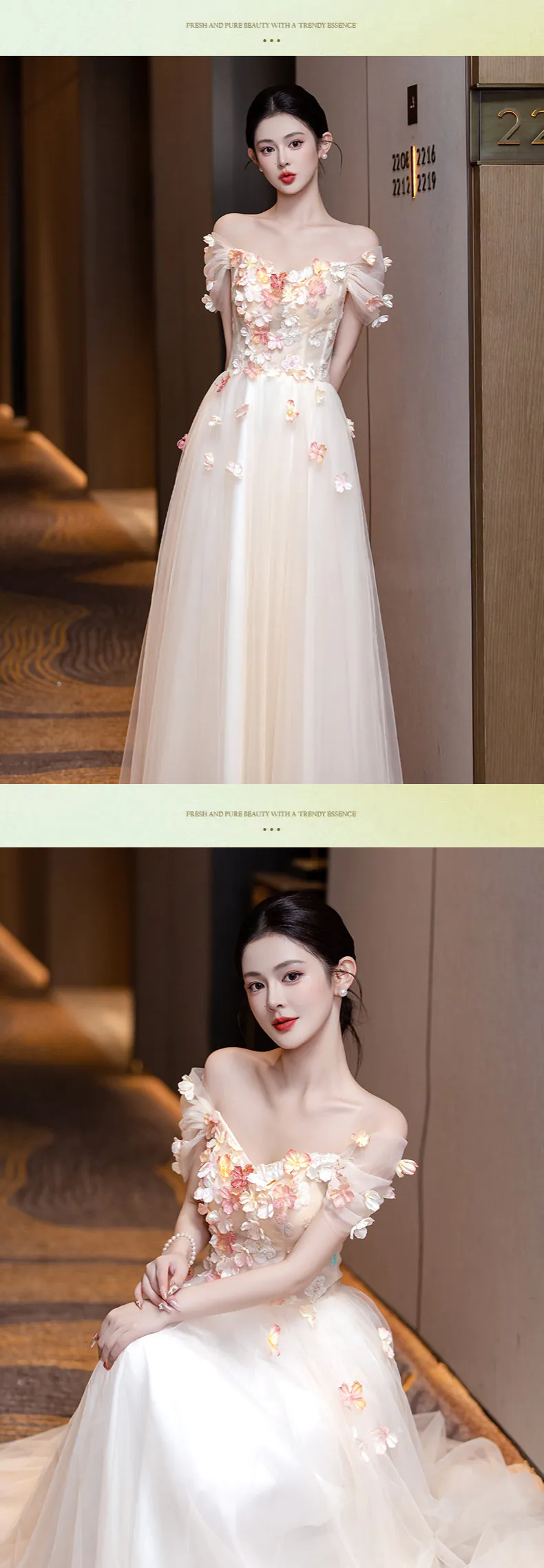 Sweet-Floral-Garden-Beach-Engagement-Wedding-Chiffon-Bridesmaid-Dress09