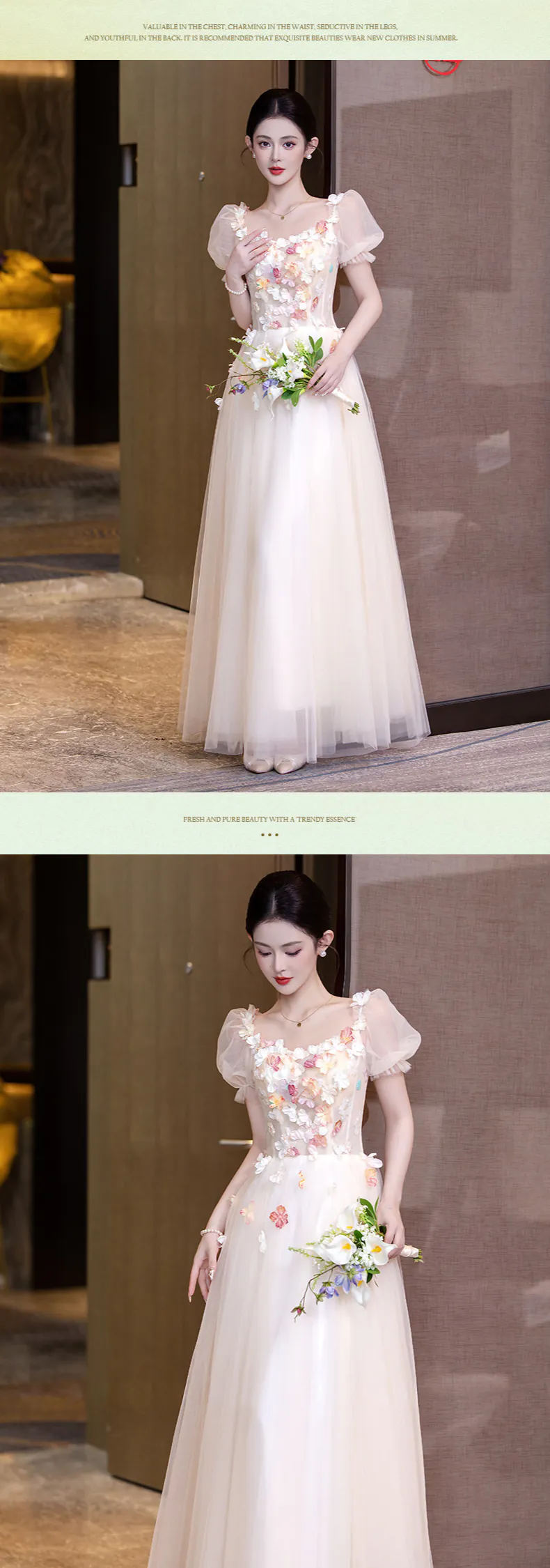 Sweet-Floral-Garden-Beach-Engagement-Wedding-Chiffon-Bridesmaid-Dress11