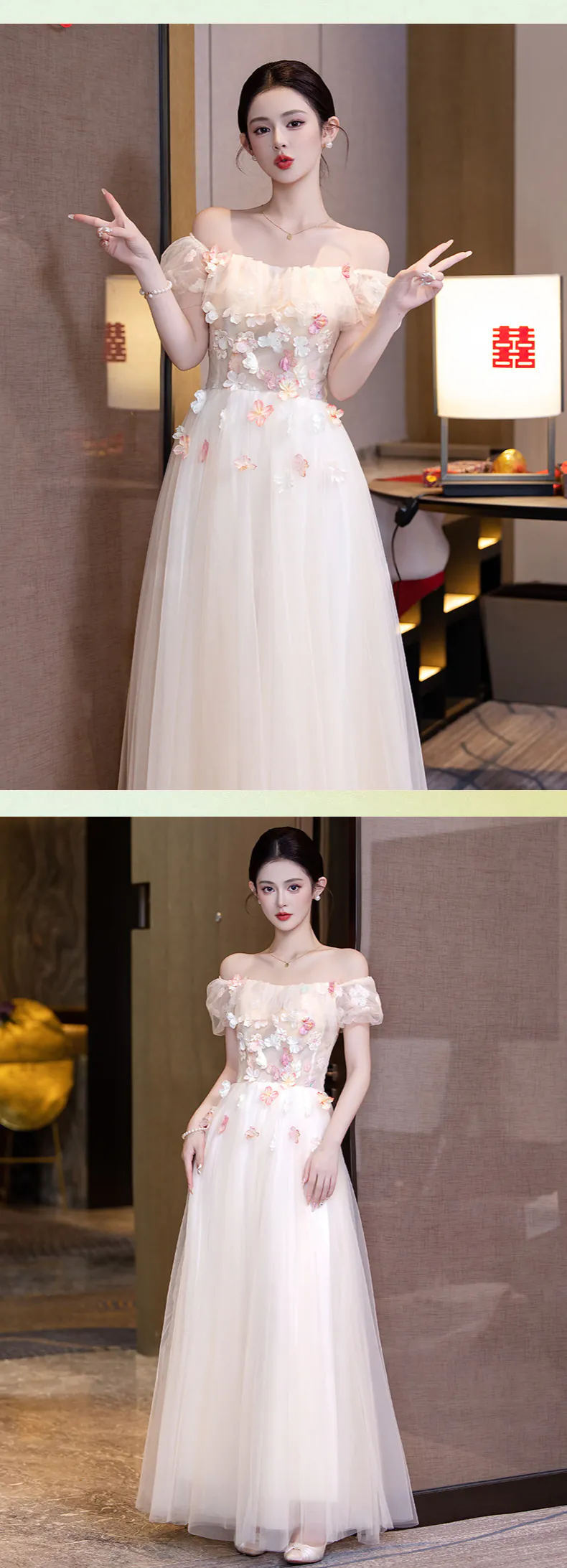 Sweet-Floral-Garden-Beach-Engagement-Wedding-Chiffon-Bridesmaid-Dress13