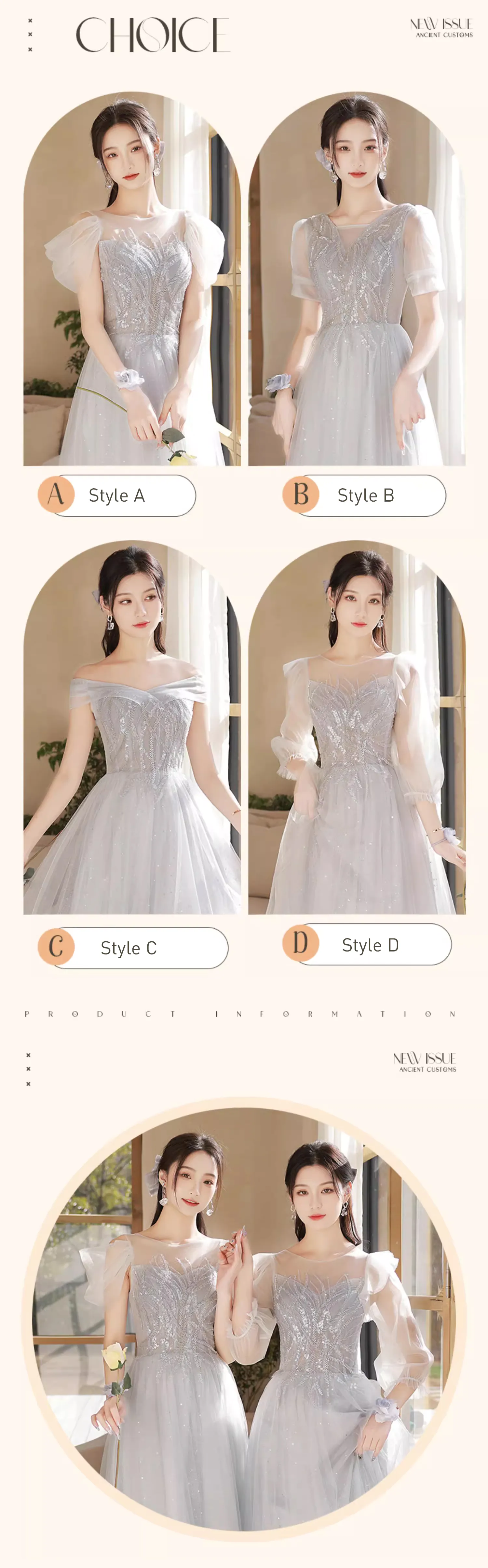 Sweet-Gray-Tulle-Wedding-Birthday-Party-Formal-Bridesmaid-Dress16