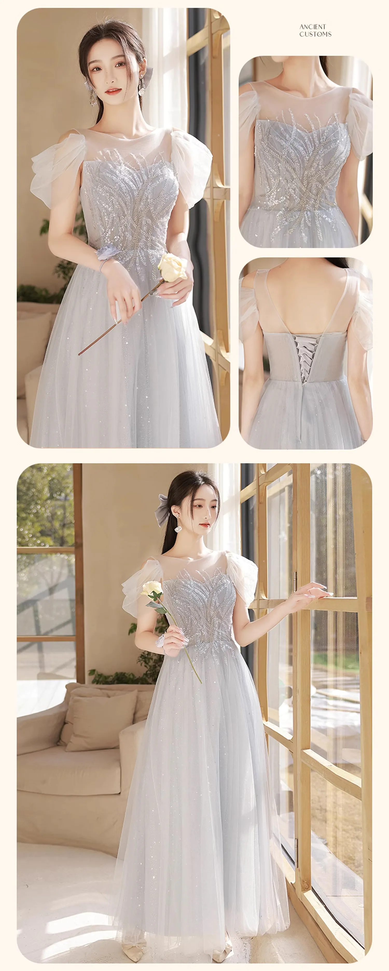 Sweet-Gray-Tulle-Wedding-Birthday-Party-Formal-Bridesmaid-Dress18