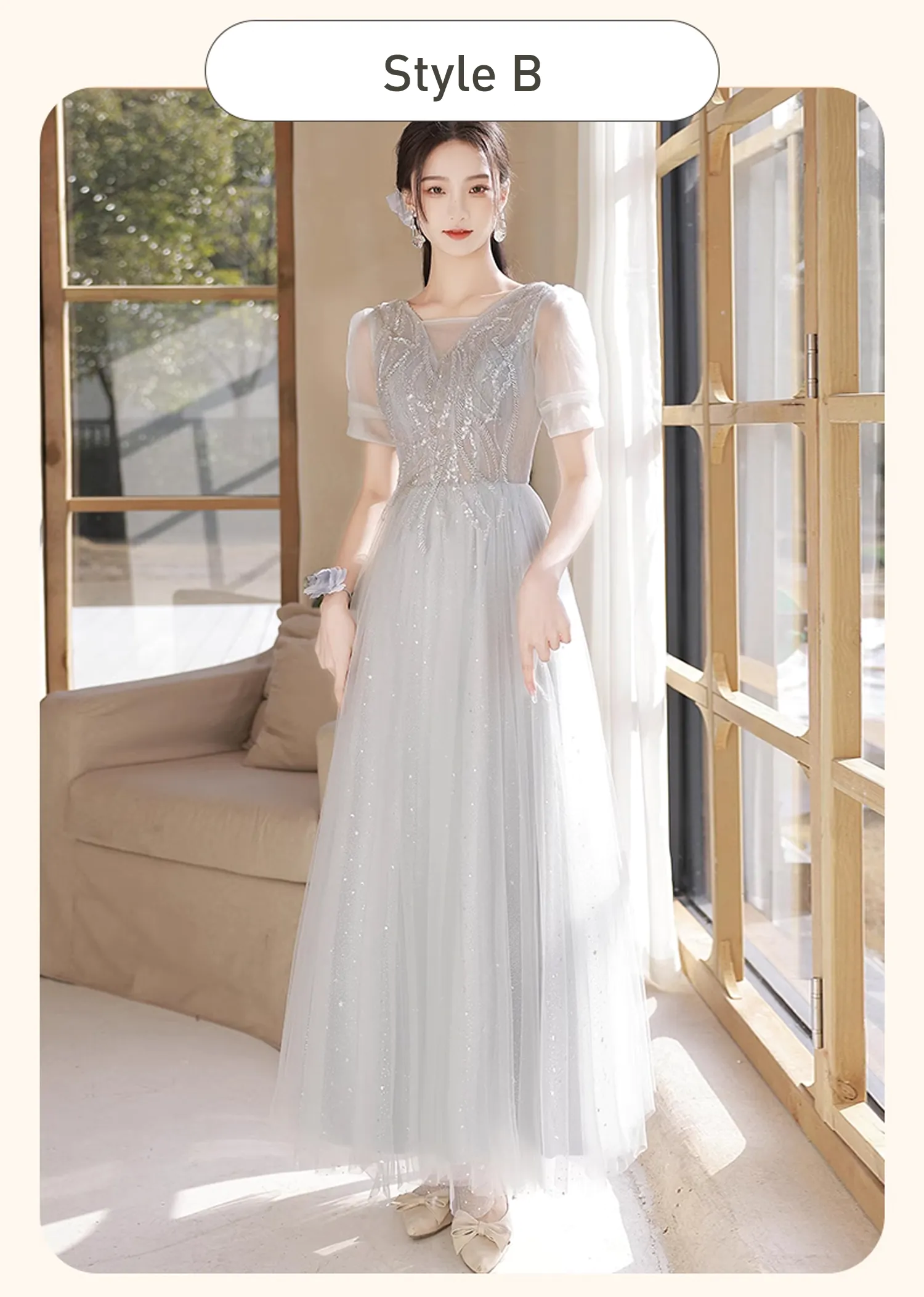 Sweet-Gray-Tulle-Wedding-Birthday-Party-Formal-Bridesmaid-Dress20