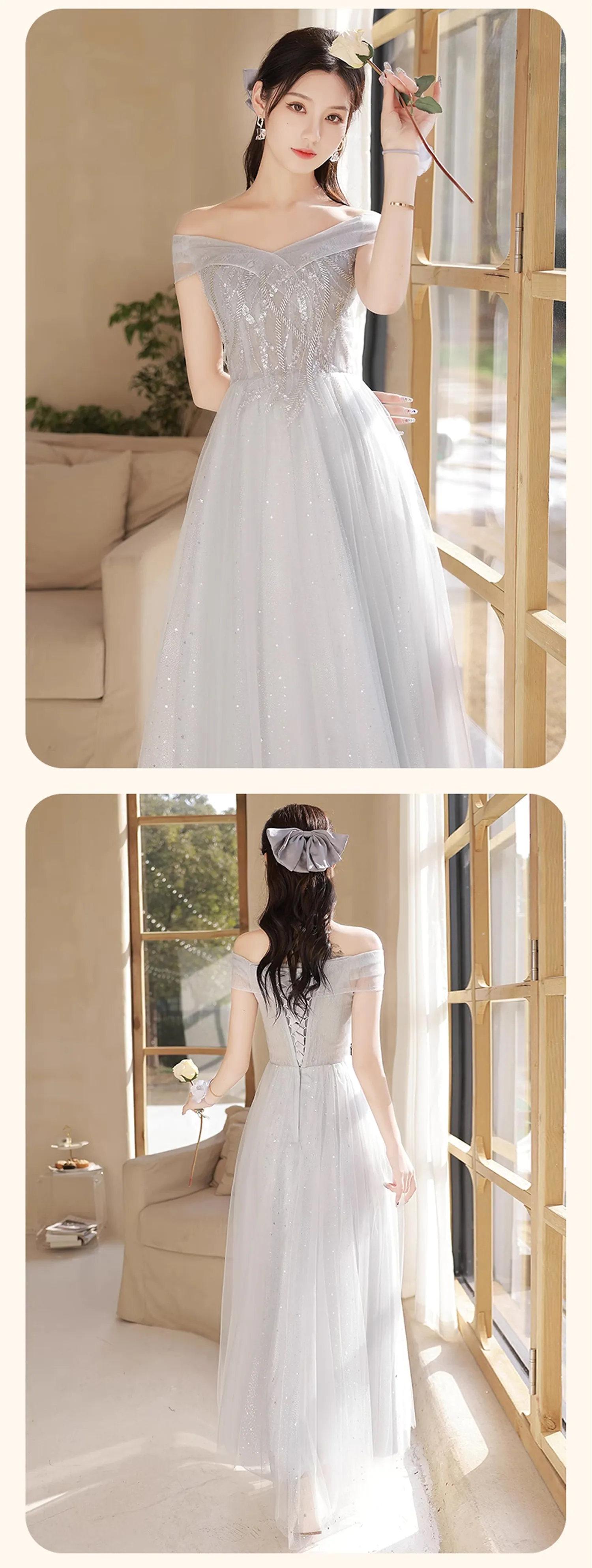 Sweet-Gray-Tulle-Wedding-Birthday-Party-Formal-Bridesmaid-Dress25