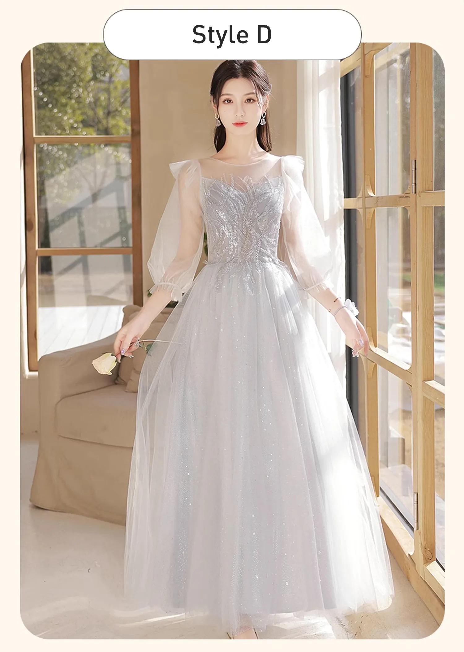 Sweet-Gray-Tulle-Wedding-Birthday-Party-Formal-Bridesmaid-Dress26