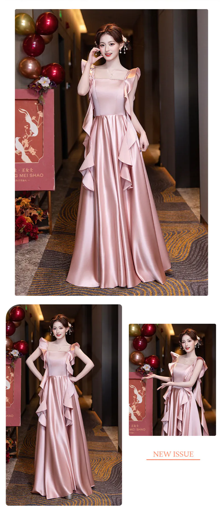 Sweet-Pink-Satin-Long-Wedding-Guest-Quinceanera-Evening-Bridesmaid-Dress14