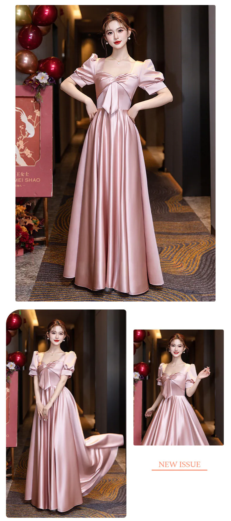 Sweet-Pink-Satin-Long-Wedding-Guest-Quinceanera-Evening-Bridesmaid-Dress17