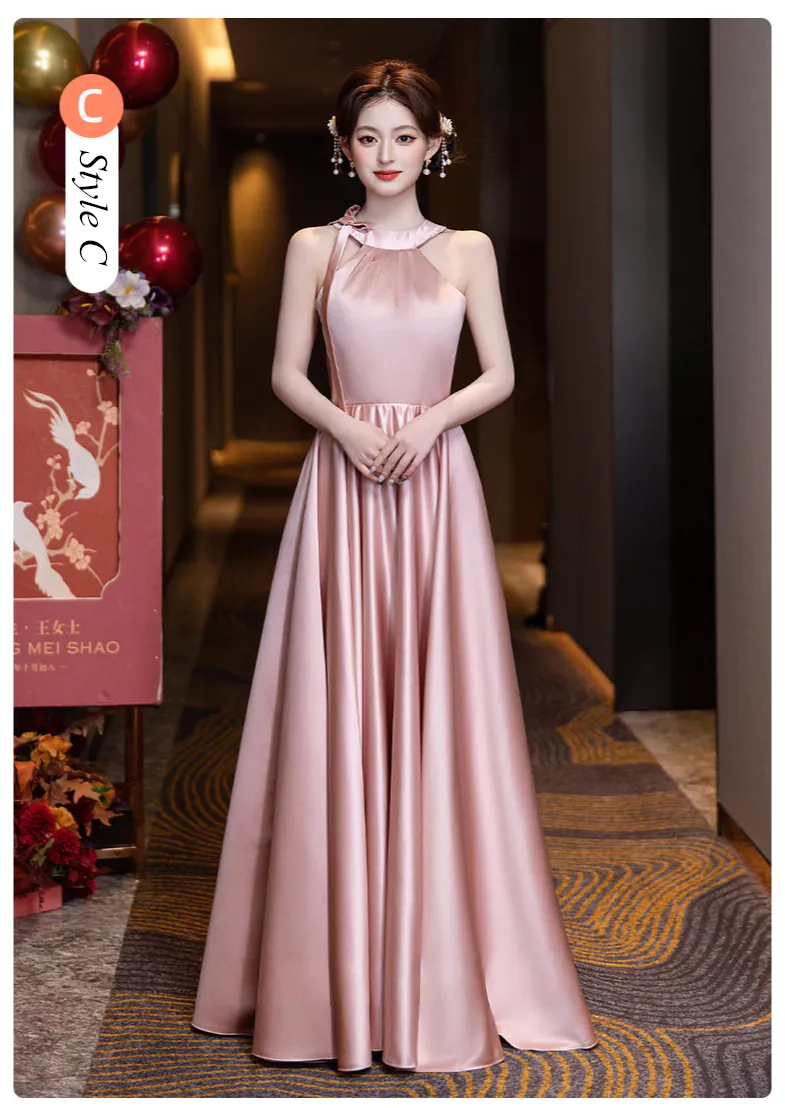 Sweet-Pink-Satin-Long-Wedding-Guest-Quinceanera-Evening-Bridesmaid-Dress19