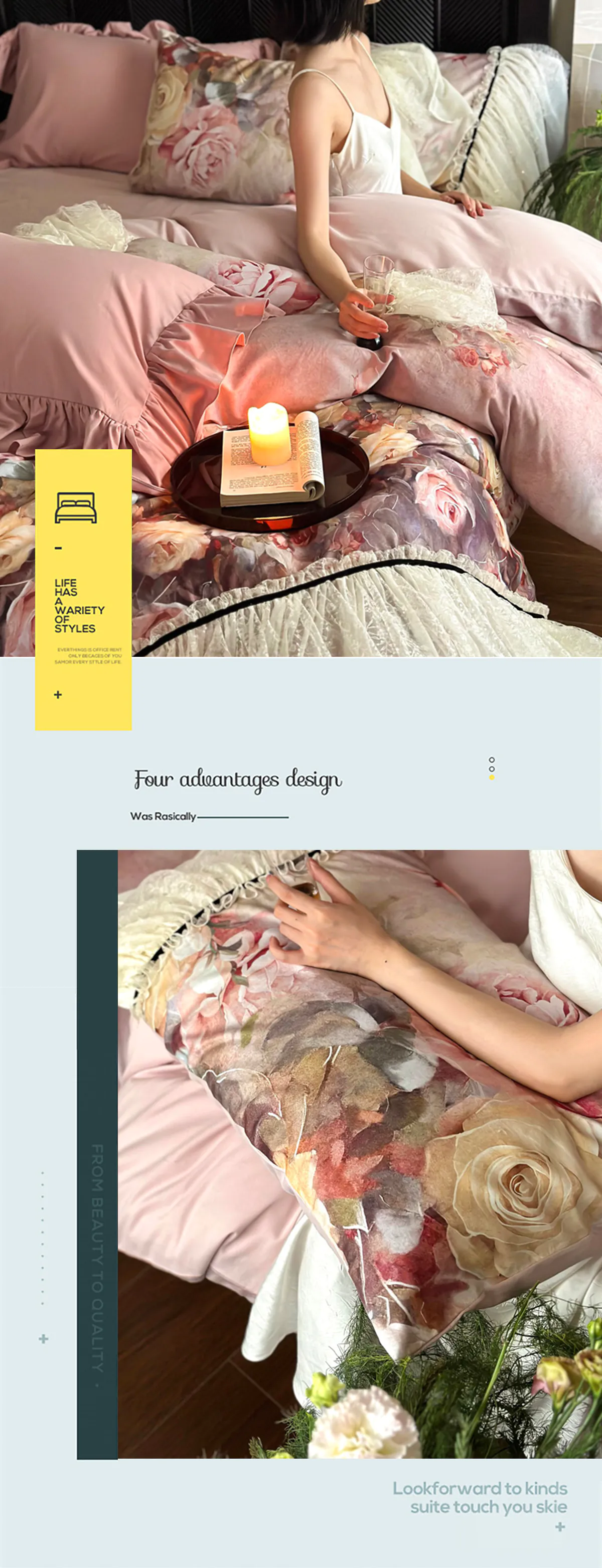 Vintage-60S-Air-brushed-Cotton-Floral-Bed-Sheet-Duvet-Cover-4-Pcs-Set10