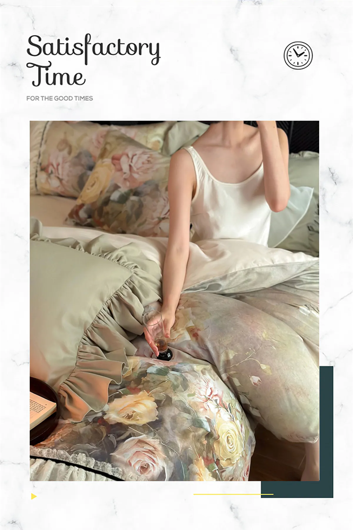 Vintage-60S-Air-brushed-Cotton-Floral-Bed-Sheet-Duvet-Cover-4-Pcs-Set14