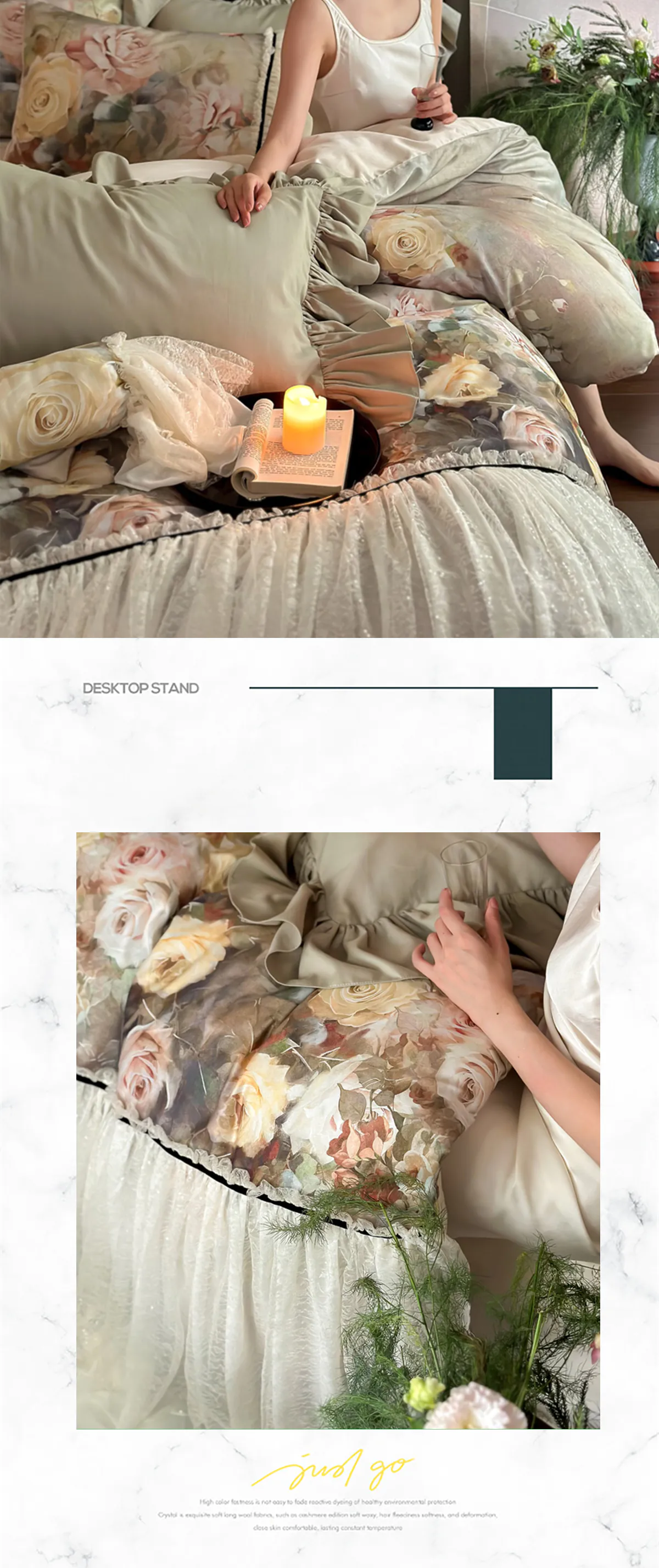 Vintage-60S-Air-brushed-Cotton-Floral-Bed-Sheet-Duvet-Cover-4-Pcs-Set17