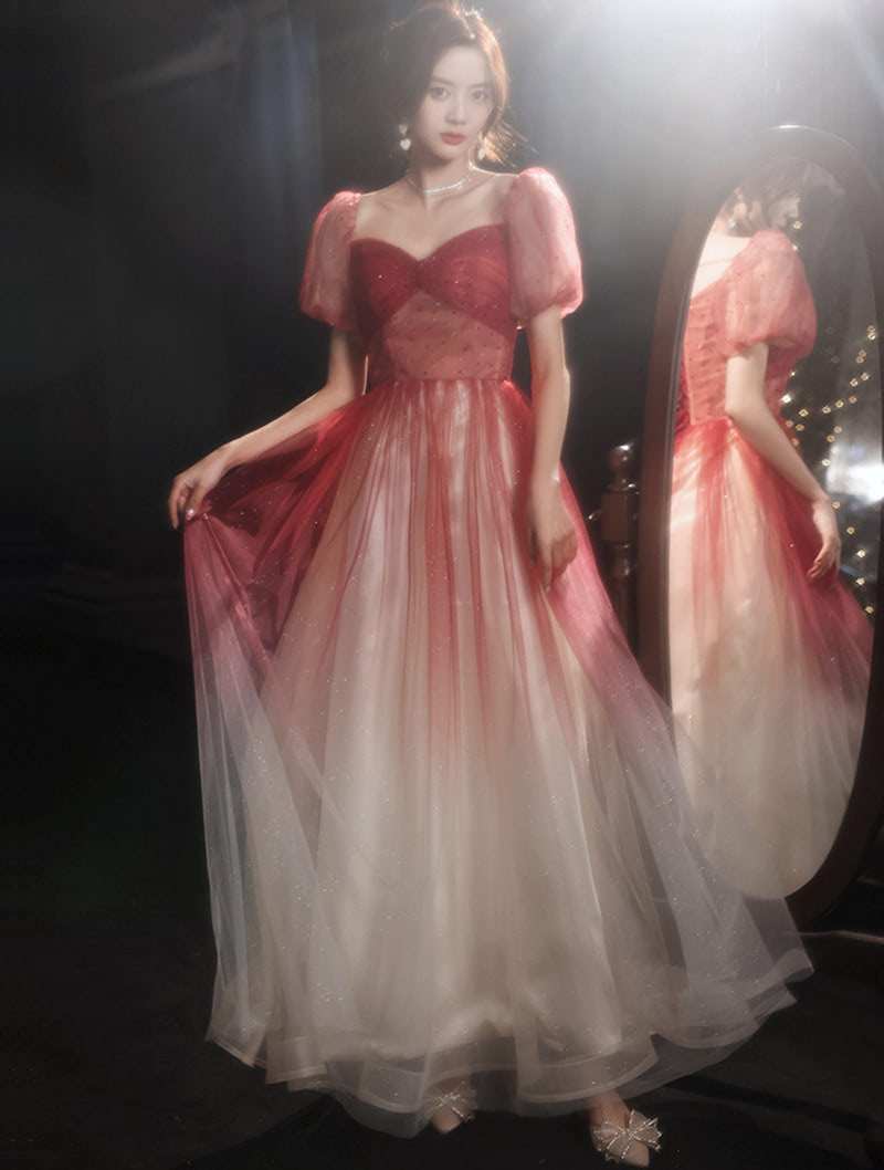 Wine Red Maxi Prom Dress Unique Lady Plus Size Party Dress01
