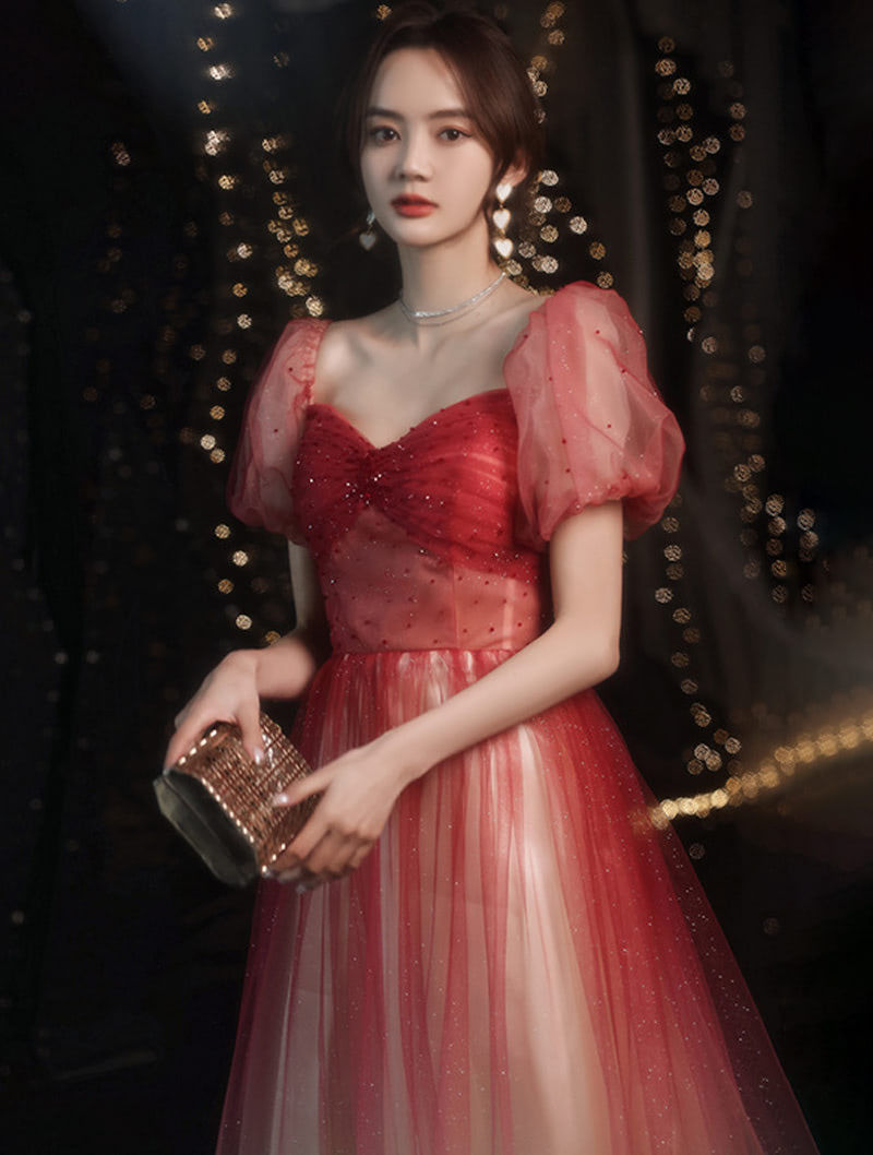 Wine Red Maxi Prom Dress Unique Lady Plus Size Party Dress04