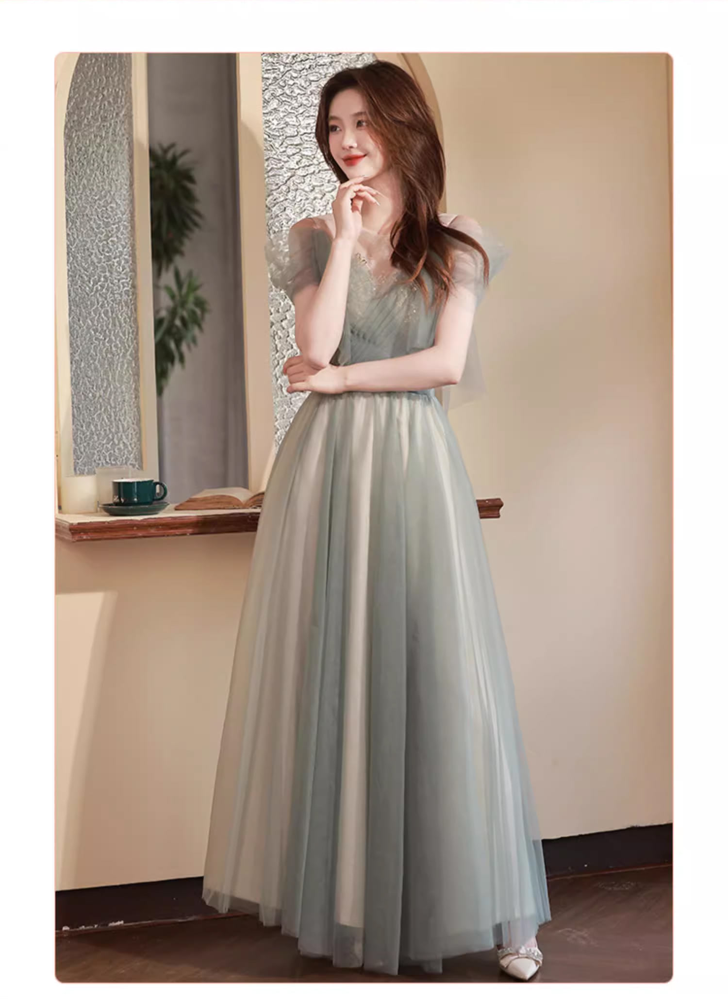 Women-A-Line-Green-Short-Sleeve-Plus-Size-Bridesmaid-Long-Dress21