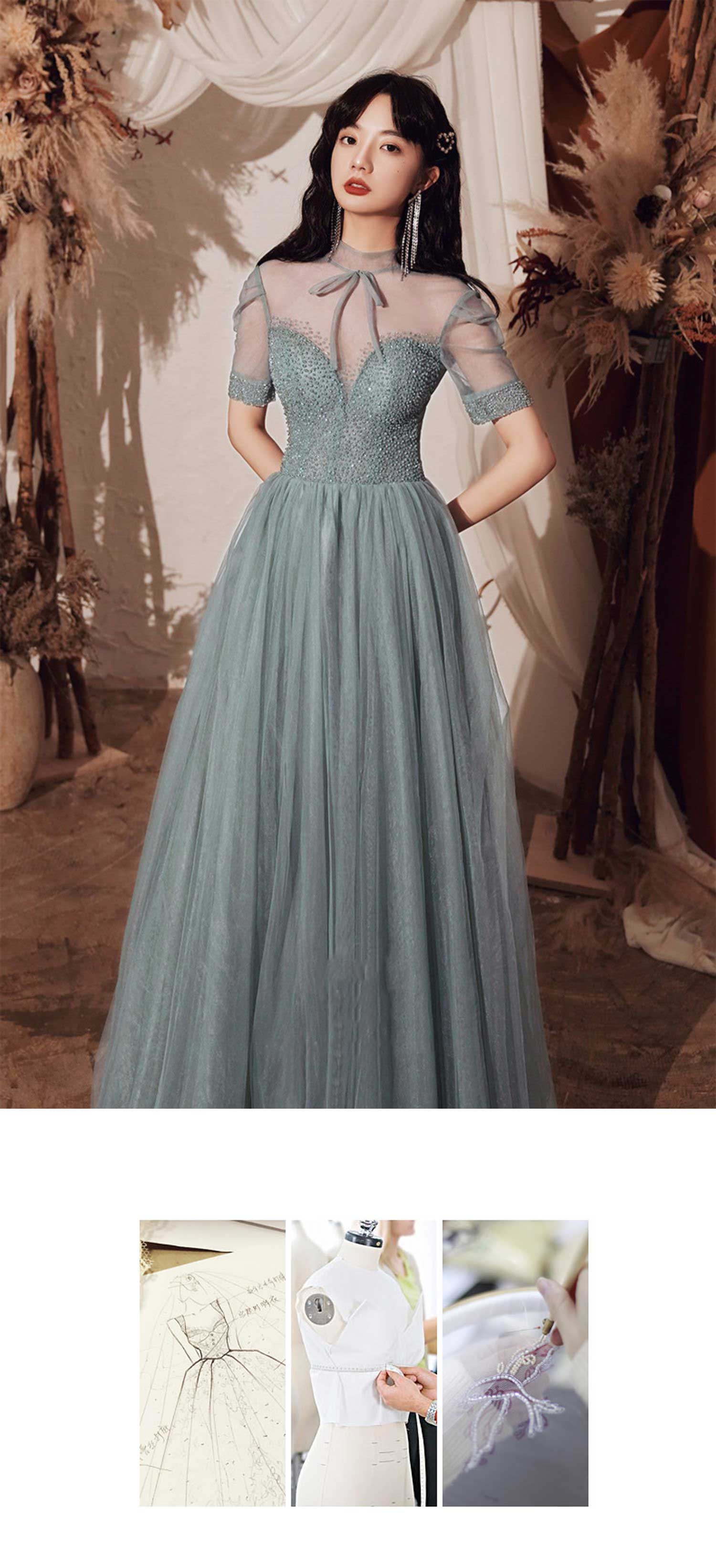 Charming-Mint-Green-Short-Sleeve-Cocktail-Prom-Formal-Maxi-Dress09