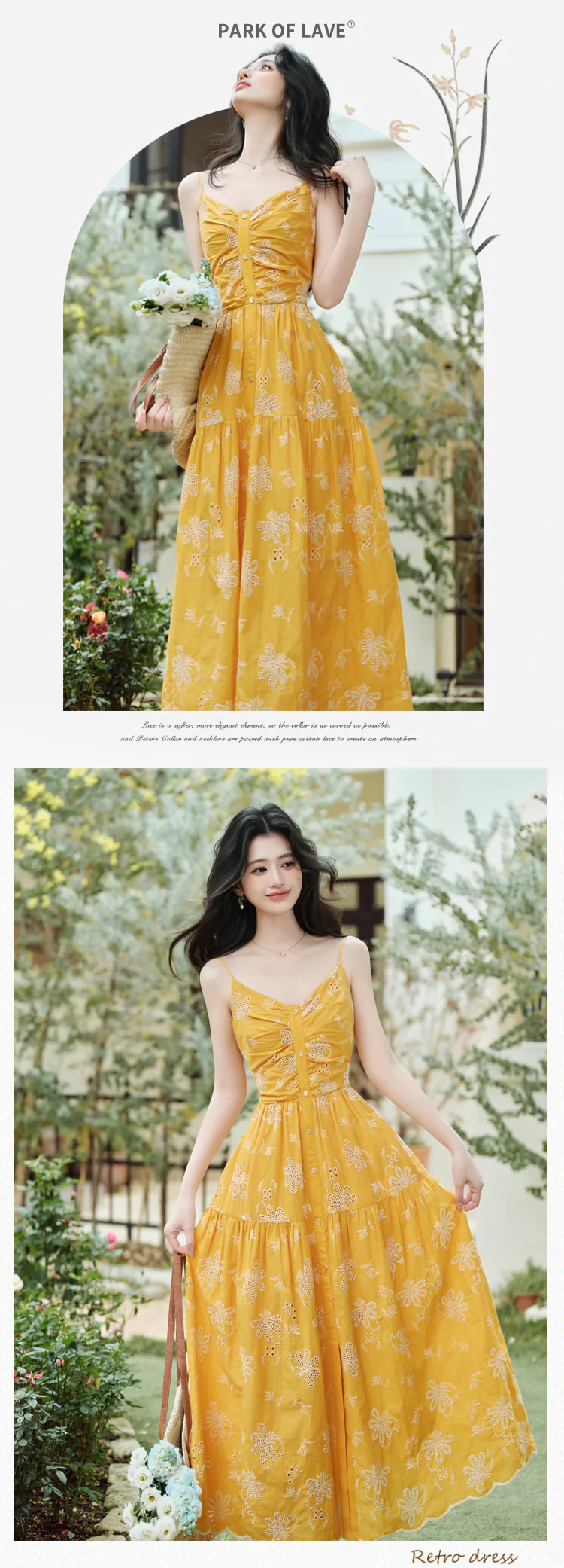 Chic-Boho-Yellow-Embroidery-Spaghetti-Strap-Dress-with-Crochet-Cardigan-Set09