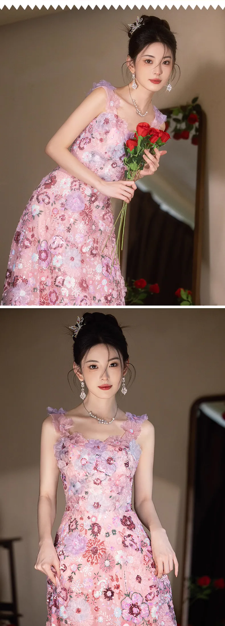 Chic-Pink-Floral-Embroidered-Evening-Gown-Formal-Banquet-Party-Slip-Dress13