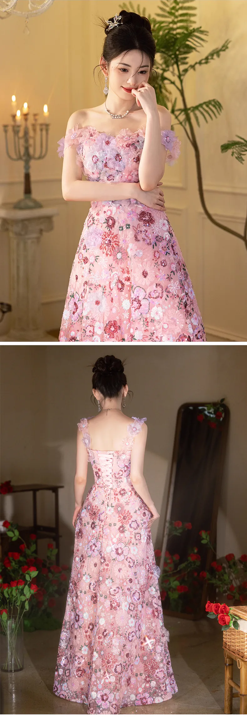 Chic-Pink-Floral-Embroidered-Evening-Gown-Formal-Banquet-Party-Slip-Dress15