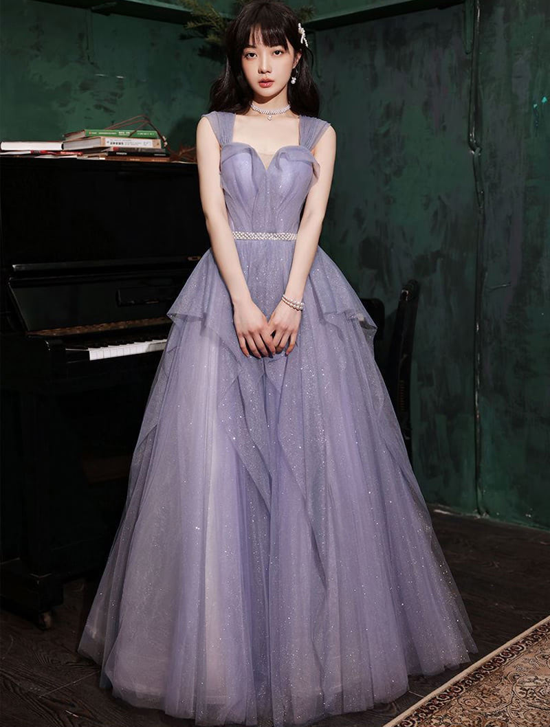 Elegant Purple Puffy Ball Gown Evening Formal Homecoming Dress01