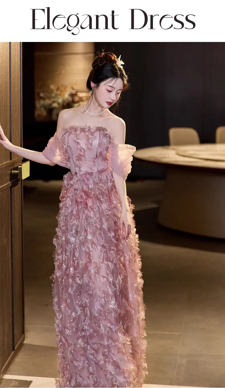 Fairy-Pink-Princess-Off-the-Shoulder-Petals-Tulle-Prom-Party-Formal-Dress10