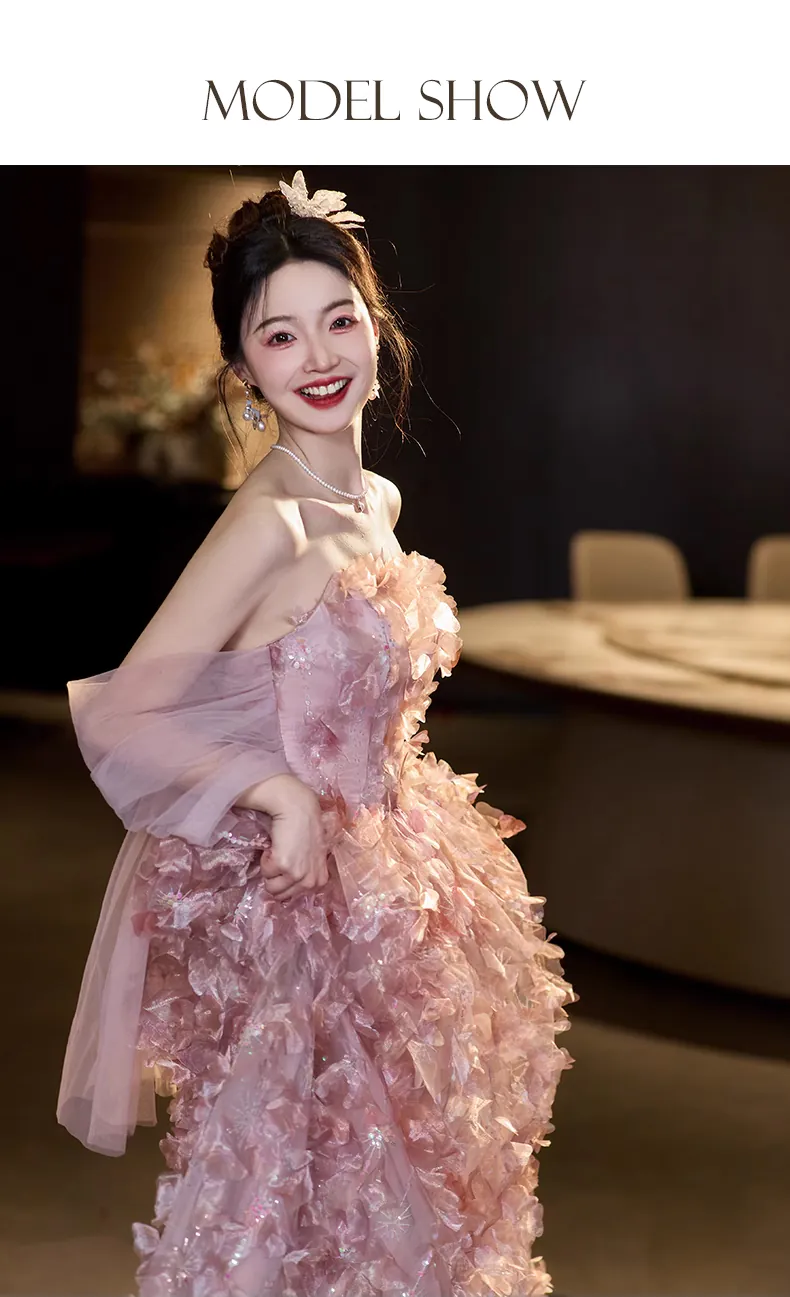 Fairy-Pink-Princess-Off-the-Shoulder-Petals-Tulle-Prom-Party-Formal-Dress11