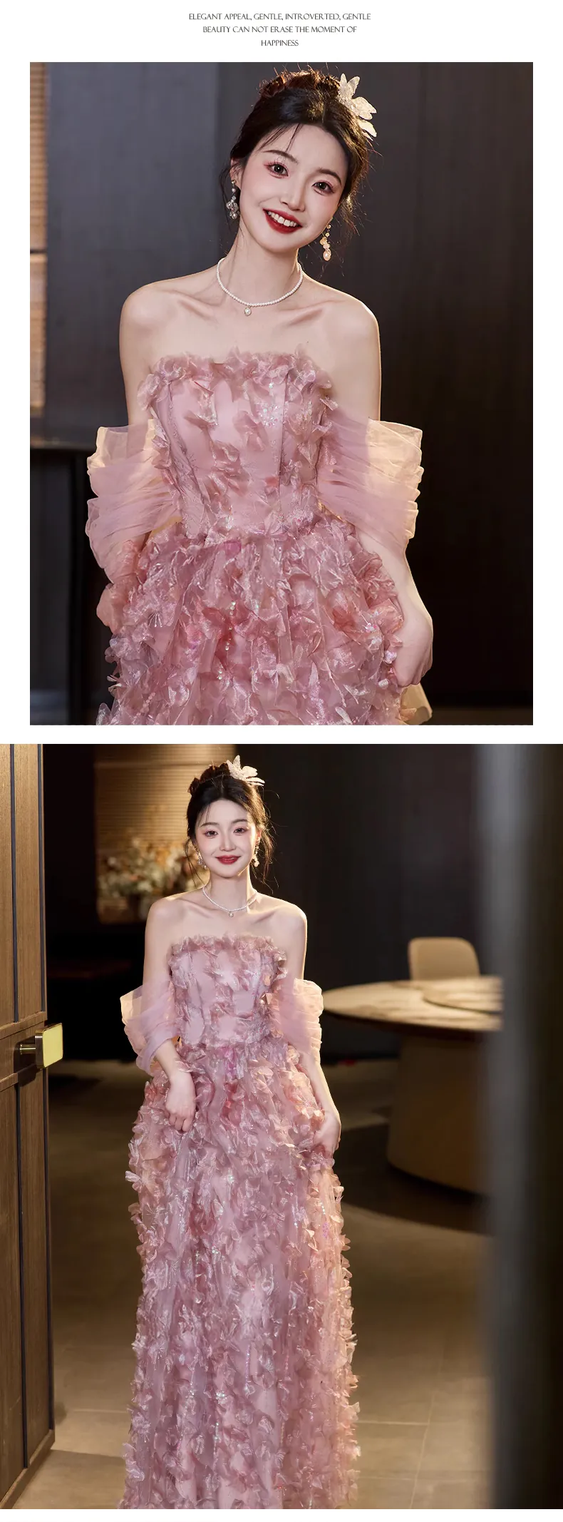 Fairy-Pink-Princess-Off-the-Shoulder-Petals-Tulle-Prom-Party-Formal-Dress14