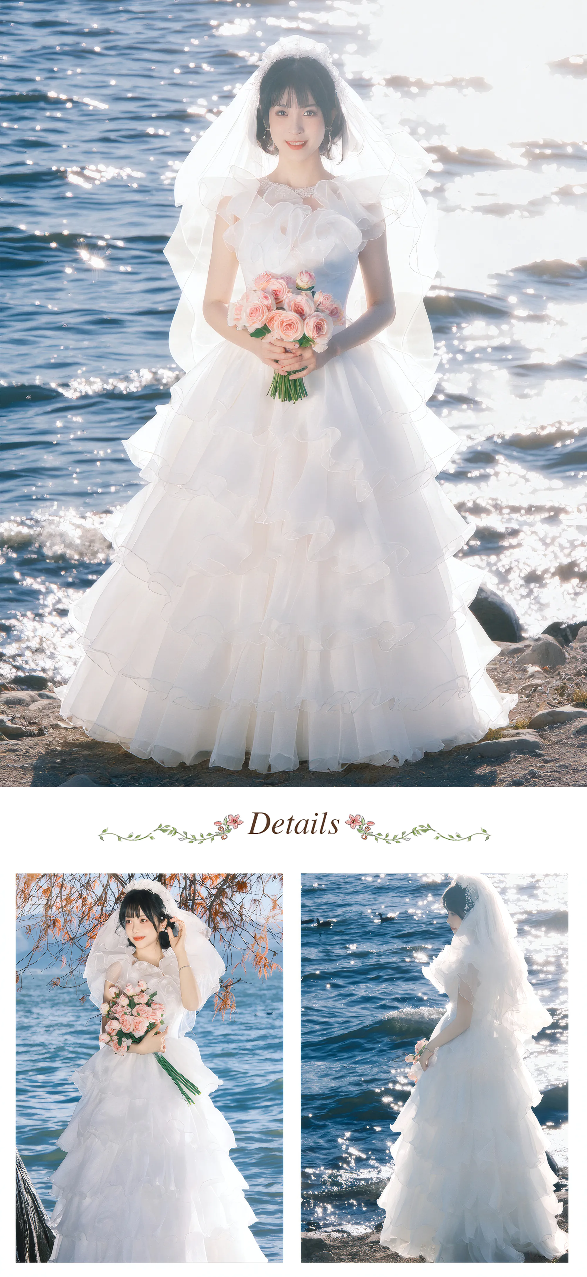 French-Vintage-Princess-White-Layered-Ruffle-Skirt-Soft-Tulle-Formal-Dress07