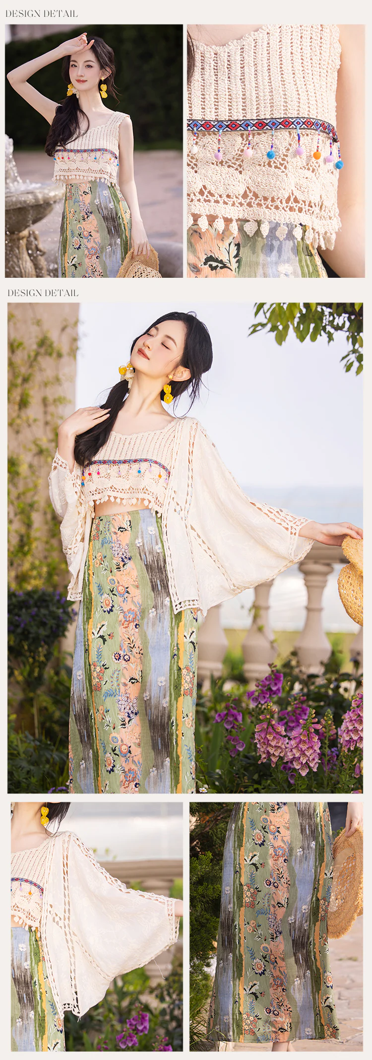 Ladies-Boho-Style-Floral-Casual-Beach-Skirt-with-Long-Sleeves-Knit-Cardigan08