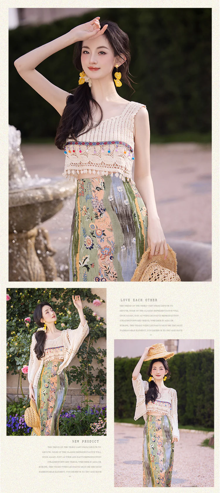 Ladies-Boho-Style-Floral-Casual-Beach-Skirt-with-Long-Sleeves-Knit-Cardigan12