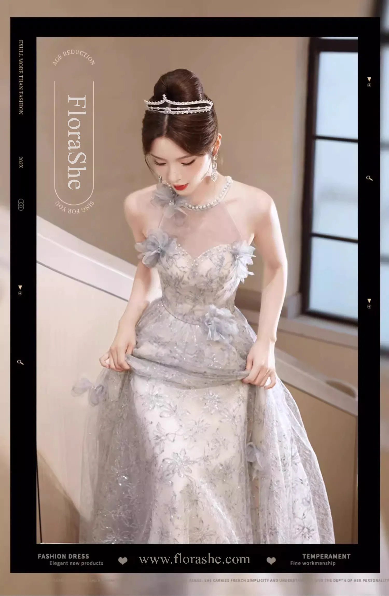 Ladies-Modest-Grey-Halter-Neck-Floral-Chiffon-Evening-Long-Dress07