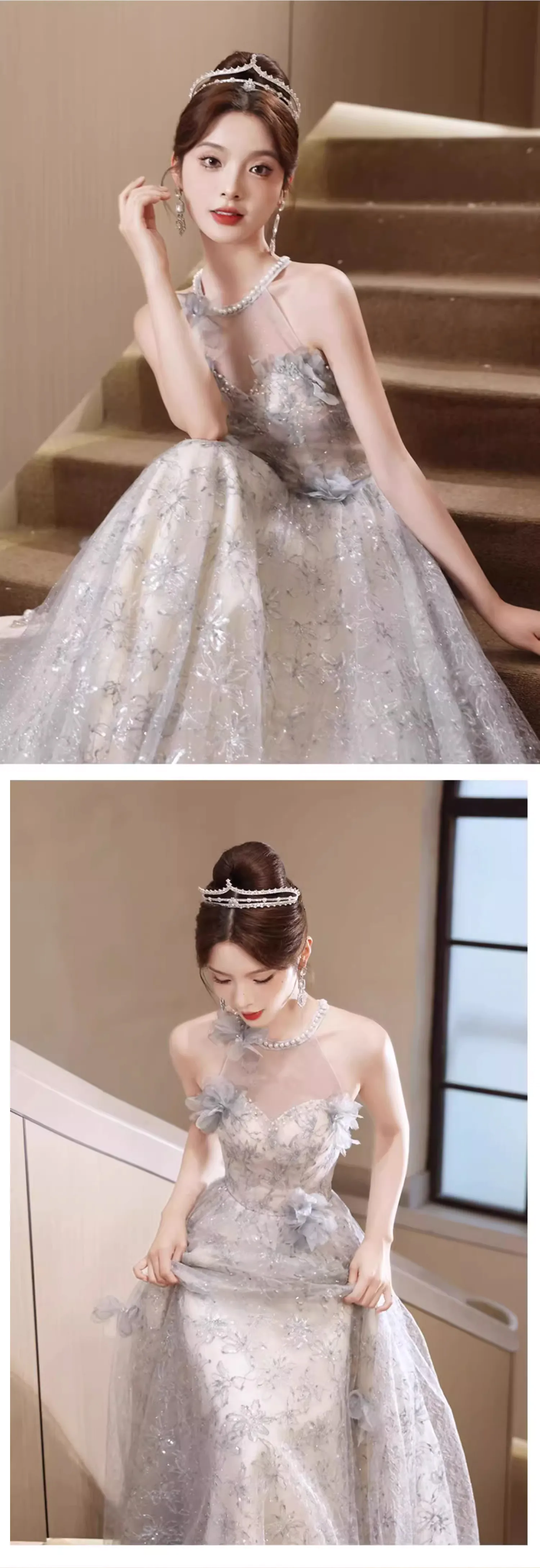 Ladies-Modest-Grey-Halter-Neck-Floral-Chiffon-Evening-Long-Dress12