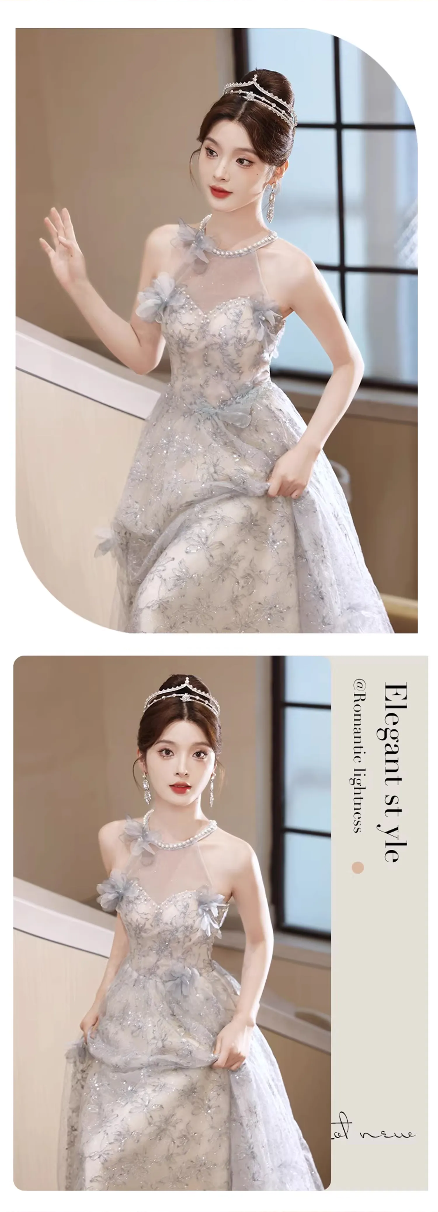 Ladies-Modest-Grey-Halter-Neck-Floral-Chiffon-Evening-Long-Dress14