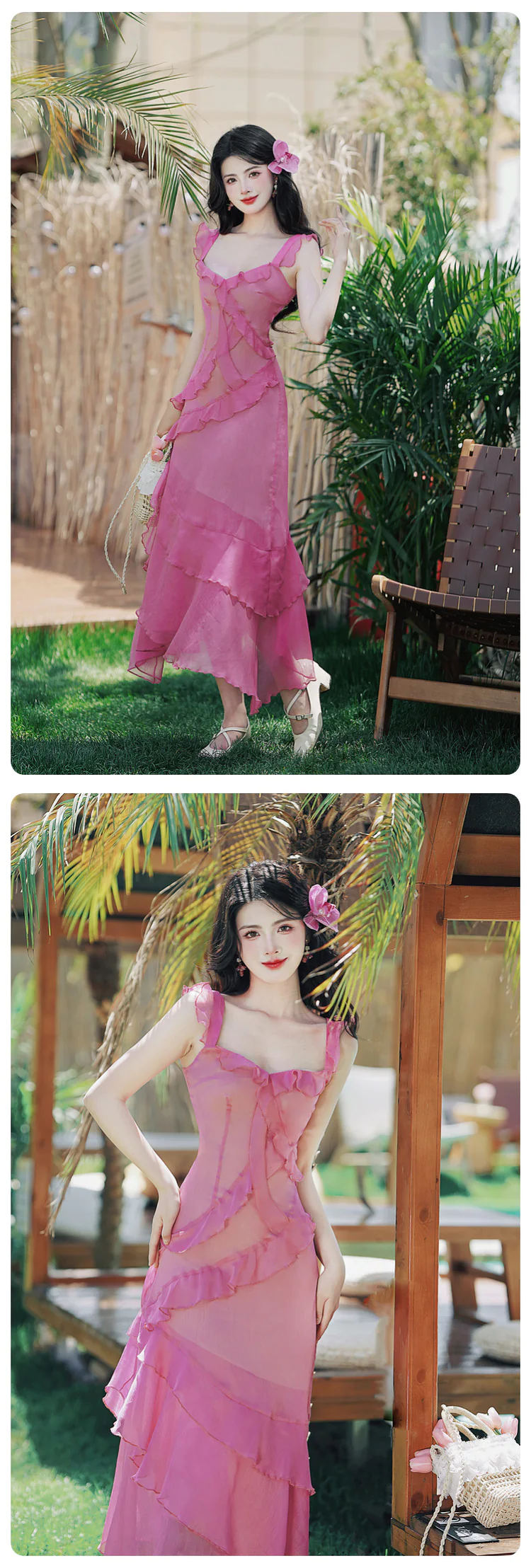Romantic-Sweet-Princess-Pink-Pleated-Chiffon-Summer-Casual-Dress13