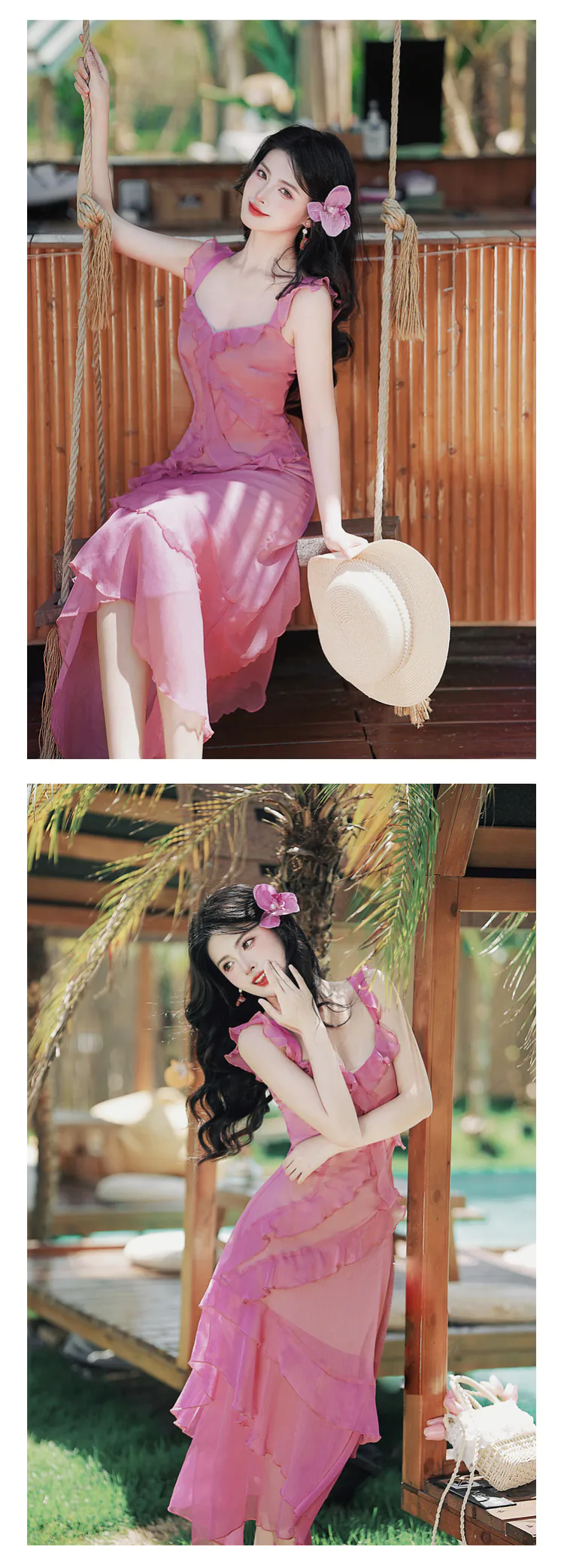Romantic-Sweet-Princess-Pink-Pleated-Chiffon-Summer-Casual-Dress14