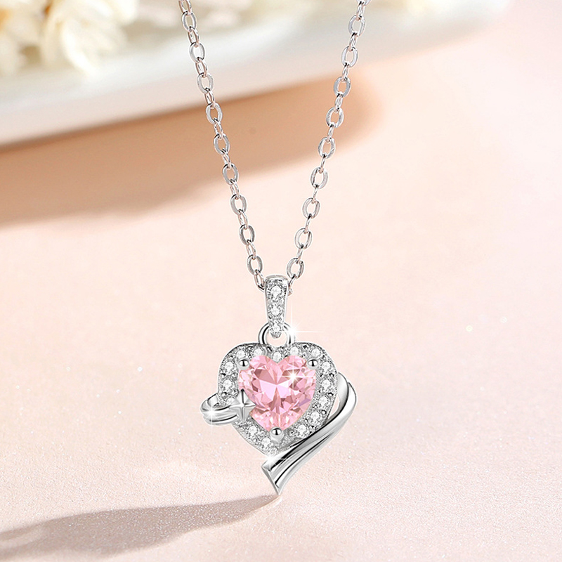 S925 Silver Sweetheart Necklace Wedding Party Jewelry Pendant01