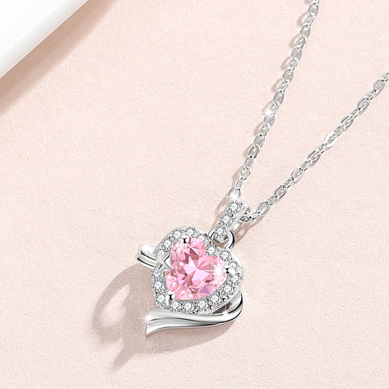 S925 Silver Sweetheart Necklace Wedding Party Jewelry Pendant02