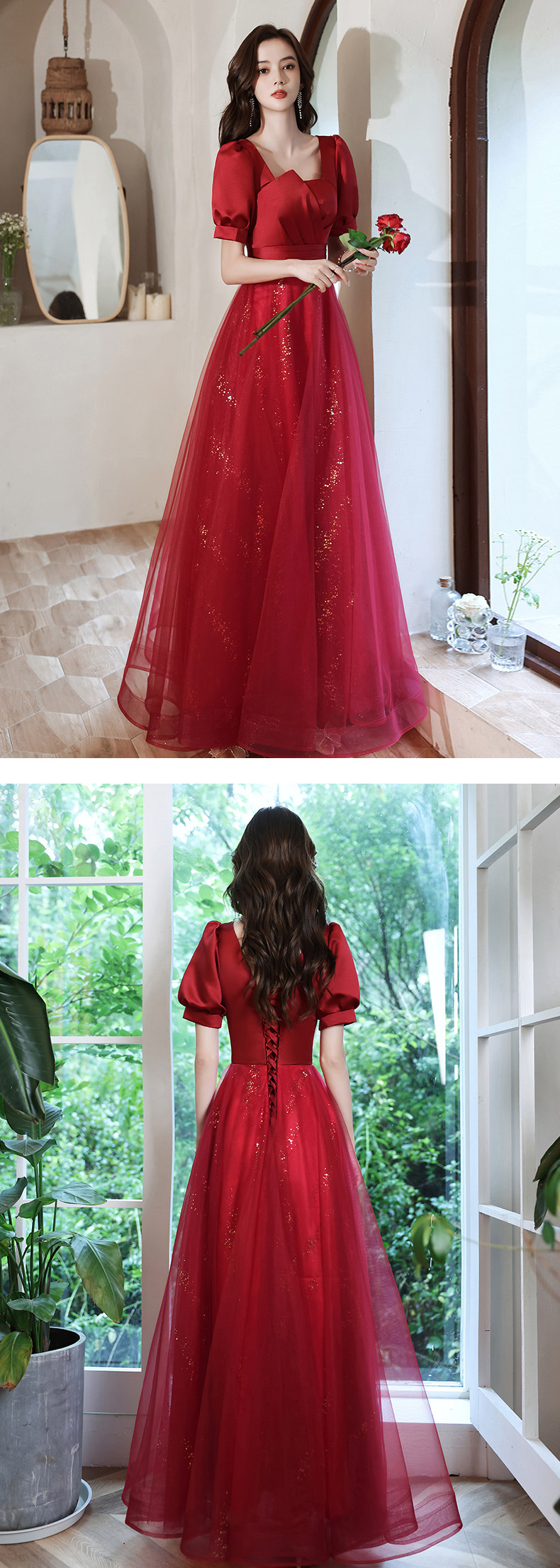 Square-Neck-Short-Puff-Sleeve-Burgundy-Tulle-Prom-Party-Dress17.jpg